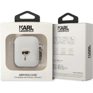Hurtownia GSM - Etui Karl Lagerfeld KLA2RUNIKH Apple AirPods 2/1 bílý/white silikon Karl Head 3D - KLD1522 - {ean13} - Hurt
