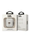 Wholesale Karl Lagerfeld KLA2RUNIKH Apple AirPods 2/1 white Silicone Karl Head 3D - KLD1522 - {ean13} - Hurt