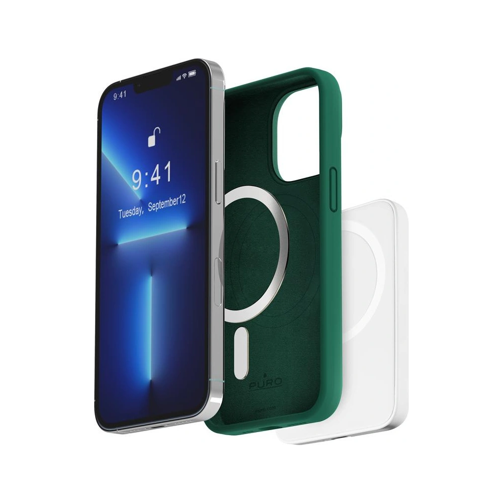 Hurtownia GSM - Etui PURO ICON MAG MagSafe Apple iPhone 14 Pro (Verde închis) - PUR639 - {ean13} - Hurt