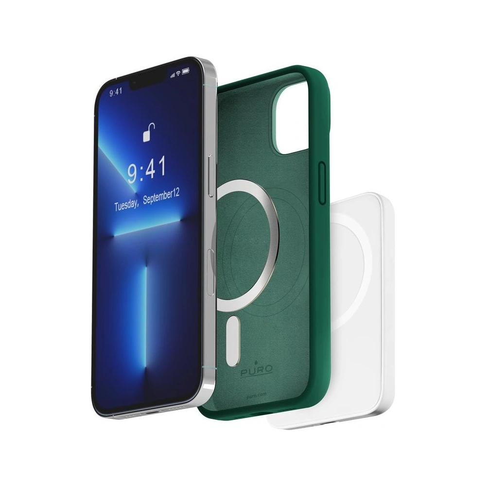 Hurtownia GSM - Etui PURO ICON MAG MagSafe Apple iPhone 14/13 (Sötét zöld) - PUR641 - {ean13} - Hurt