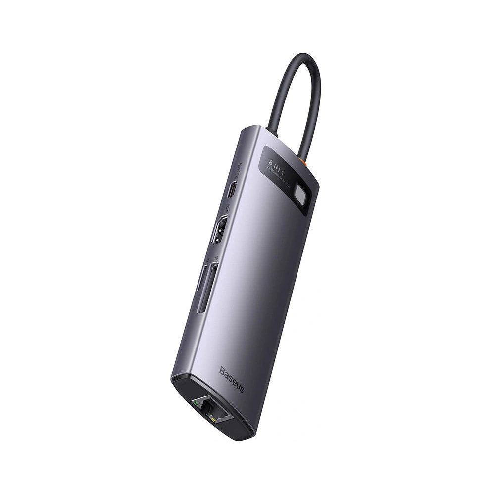 Wholesale Baseus StarJoy Metal Glam Series Hub 8in1 USB-C to HDMI + 3 x USB 3.0 + USB-C PD + RJ45 + SD/TF - BSU3989 - {ean13} - Hurt