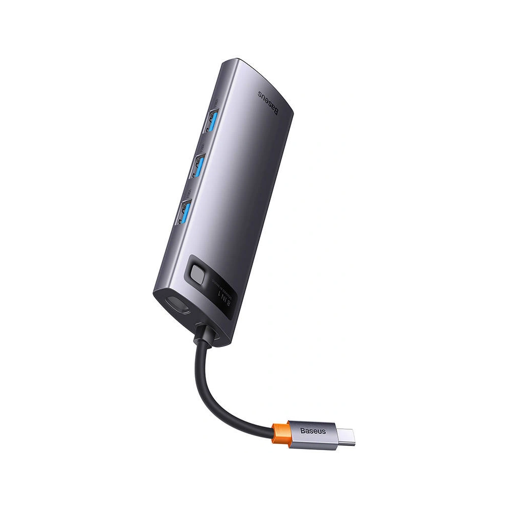 Wholesale Baseus StarJoy Metal Glam Series Hub 8in1 USB-C to HDMI + 3 x USB 3.0 + USB-C PD + RJ45 + SD/TF - BSU3989 - {ean13} - Hurt