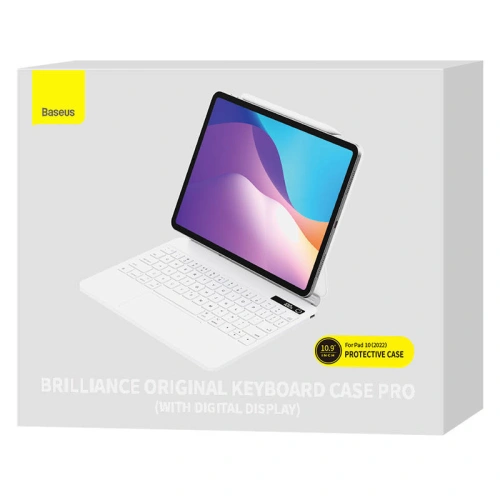 Etui Baseus Brilliance PRO Keyboard Apple iPad 10.9" 2022 / 11" 2025 (białe)