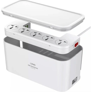 Wholesale LDNIO SN5309 Management Power Strip Box, 5x AC, 3x USB, 2500W (white) - LDN45 - {ean13} - Hurt