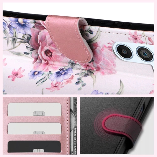 Etui Tech-Protect Wallet Xiaomi Redmi Note 12/POCO X5 5G Blossom Flower