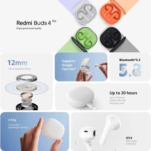 Hurtownia GSM - Vezeték nélküli fülhallgató Xiaomi Redmi Buds 4 Lite Wireless Earphone Fekete - XIA8 - {ean13} - Hurt