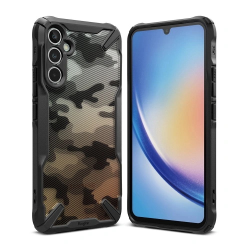 Etui Ringke Fusion-X Design Samsung Galaxy A34 5G Camo (Moro) Black
