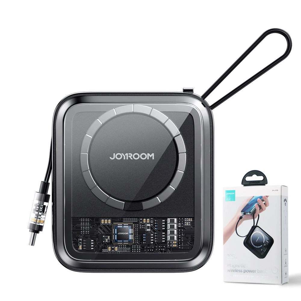 Hurtownia GSM - Powerbank Joyroom JR-L006 Icy Series 10000mAh 22.5W încărcare wireless + cablu USB-C negru - JYR600 - {ean13} - Hurt