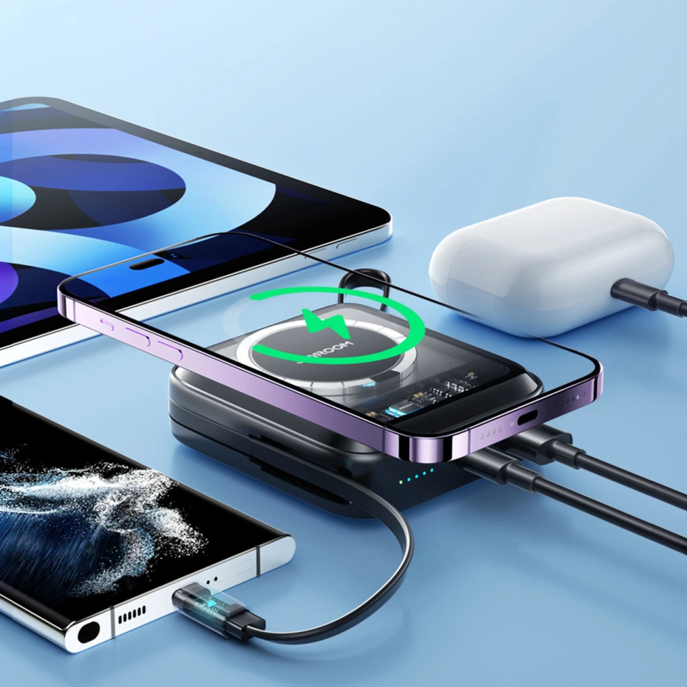 Hurtownia GSM - Powerbank Joyroom JR-L006 Icy Series 10000mAh 22.5W încărcare wireless + cablu USB-C negru - JYR600 - {ean13} - Hurt