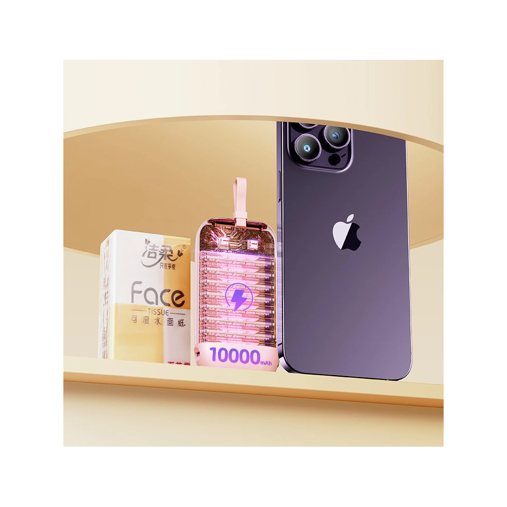 Hurtownia GSM - Powerbank Joyroom JR-L012 Farbige Serie 10000mAh 22.5W + 2 USB-C + Lightning Kabel rosa - JYR601 - {ean13} - Hurt