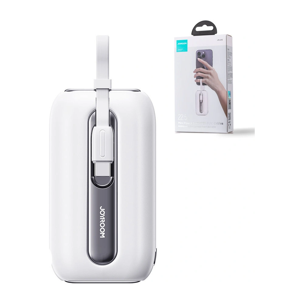 Hurtownia GSM - Powerbank Joyroom JR-L012 Farbige Serie 10000mAh 22.5W + 2 USB-C + Lightning-Kabel weiß - JYR602 - {ean13} - Hurt