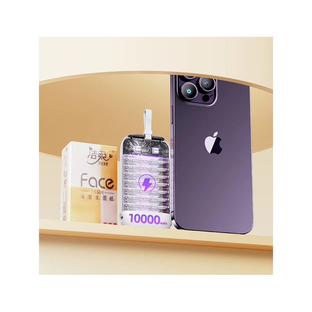 Hurtownia GSM - Powerbank Joyroom JR-L012 Farbige Serie 10000mAh 22.5W + 2 USB-C + Lightning-Kabel weiß - JYR602 - {ean13} - Hurt
