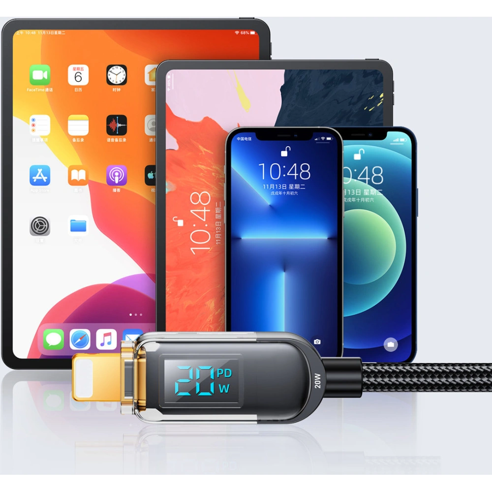 Hurtownia GSM - Kabel Joyroom S-CL020A4 USB-C/Lightning 20W LED Display 1,2m negru - JYR609 - {ean13} - Hurt