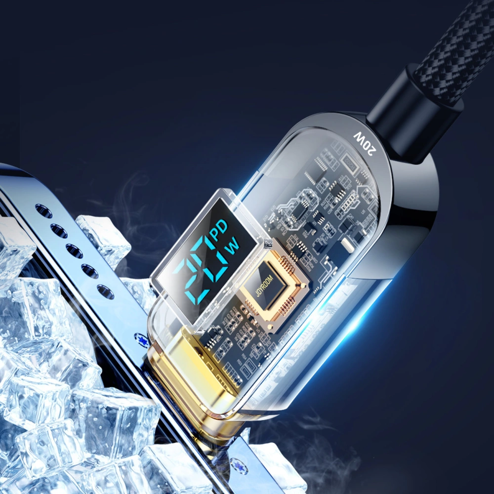 Hurtownia GSM - Kabel Joyroom S-CL020A4 USB-C/Lightning 20W LED displej 1,2m černý - JYR609 - {ean13} - Hurt