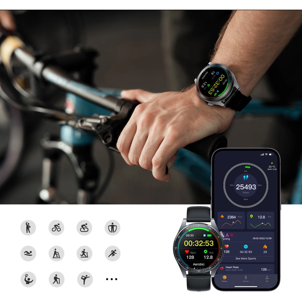 Hurtownia GSM - Smartwatch Joyroom JR-FC2 FC2 Classic Series IP68 černý - JYR611 - {ean13} - Hurt