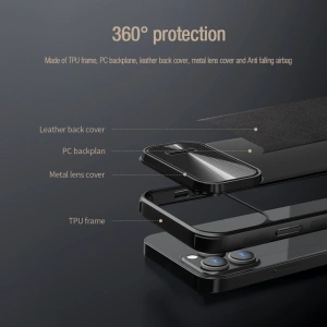 Hurtownia GSM - Etui Nillkin Camshield Leather S Samsung Galaxy S23+ Plus Negru - NLK974 - {ean13} - Hurt