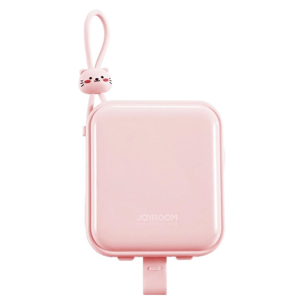 Hurtownia GSM - Powerbank Joyroom JR-L008 Cutie Series 10000mAh 22.5W Stojan + kabely USB-C a Lightning růžový - JYR614 - {ean13} - Hurt