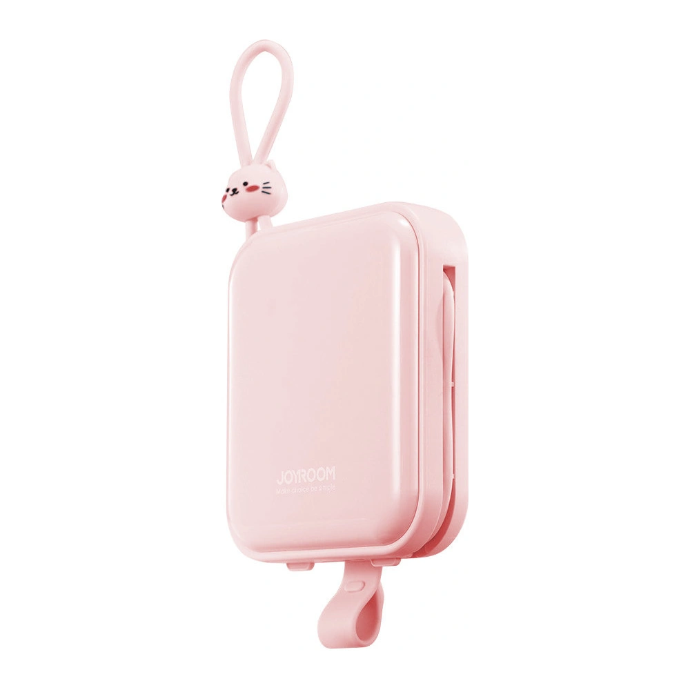 Hurtownia GSM - Powerbank Joyroom JR-L008 Cutie Series 10000mAh 22.5W Stojan + kabely USB-C a Lightning růžový - JYR614 - {ean13} - Hurt