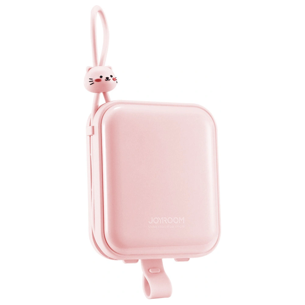 Hurtownia GSM - Powerbank Joyroom JR-L008 Cutie Series 10000mAh 22.5W Stojan + kabely USB-C a Lightning růžový - JYR614 - {ean13} - Hurt