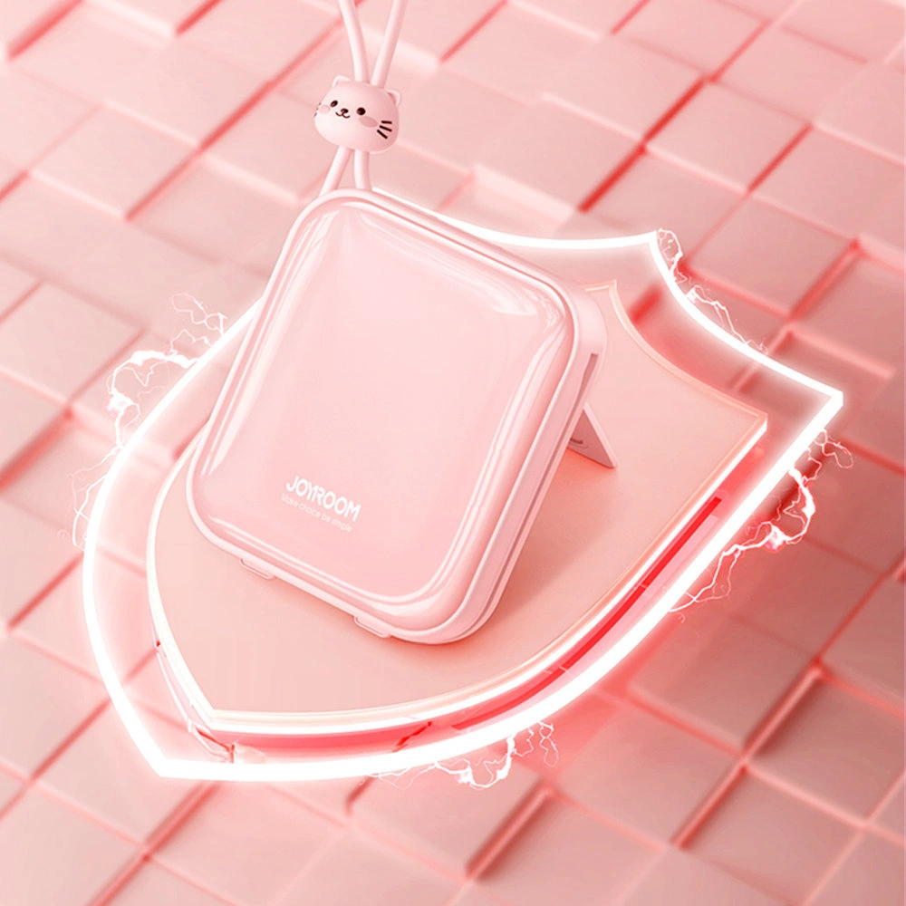 Hurtownia GSM - Powerbank Joyroom JR-L008 Cutie Series 10000mAh 22.5W Stojan + kabely USB-C a Lightning růžový - JYR614 - {ean13} - Hurt