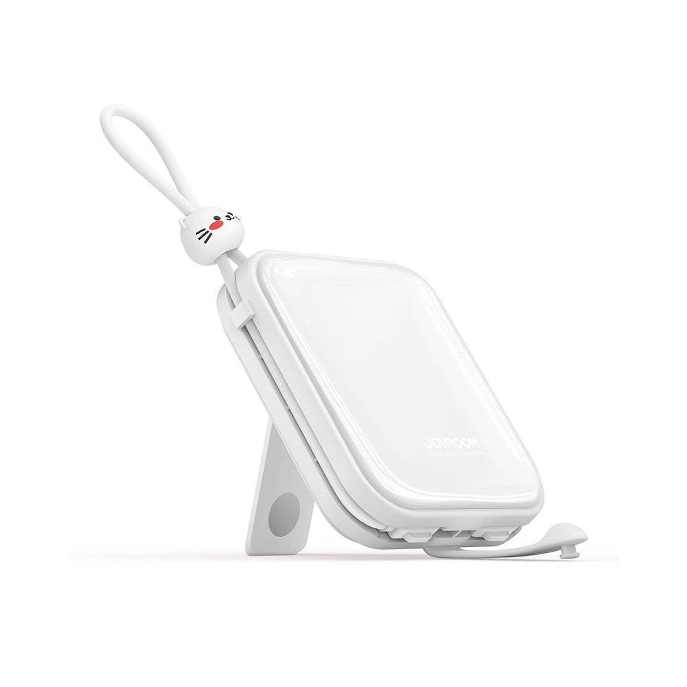 Hurtownia GSM - Powerbank Joyroom JR-L008 Cutie Series 10000mAh 22.5W állvány + USB-C és Lightning kábelek fehér - JYR615 - {ean13} - Hurt