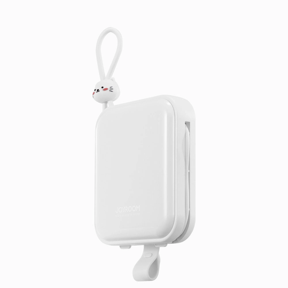 Hurtownia GSM - Powerbank Joyroom JR-L008 Cutie Series 10000mAh 22.5W állvány + USB-C és Lightning kábelek fehér - JYR615 - {ean13} - Hurt