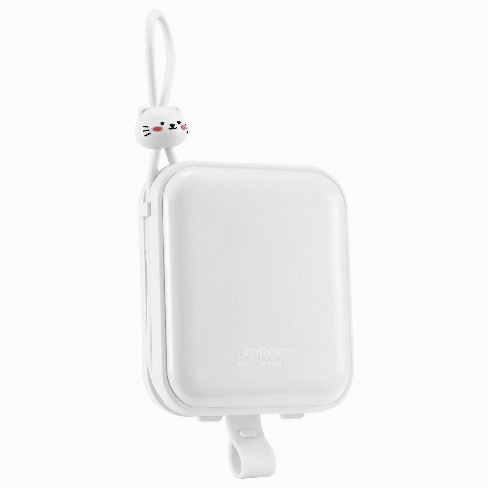 Hurtownia GSM - Powerbank Joyroom JR-L008 Cutie Series 10000mAh 22.5W állvány + USB-C és Lightning kábelek fehér - JYR615 - {ean13} - Hurt