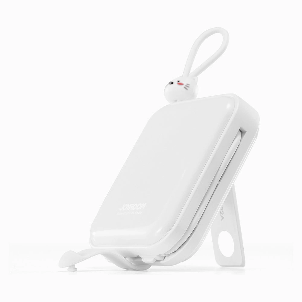 Hurtownia GSM - Powerbank Joyroom JR-L008 Cutie Series 10000mAh 22.5W állvány + USB-C és Lightning kábelek fehér - JYR615 - {ean13} - Hurt