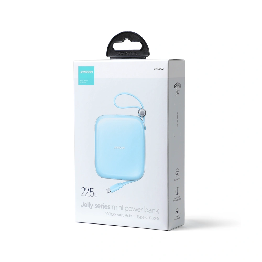 Hurtownia GSM - Powerbank Joyroom JR-L002 Jelly Series 10000mAh 22.5W + kabel USB-C niebieski - JYR616 - {ean13} - Hurt