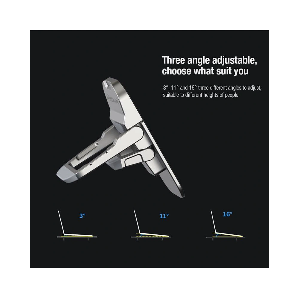 Wholesale Laptop Stand Nillkin Bolster Plus Portable Stand silver - NLK982 - {ean13} - Hurt