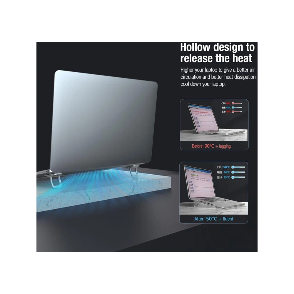 Wholesale Laptop Stand Nillkin Bolster Plus Portable Stand silver - NLK982 - {ean13} - Hurt