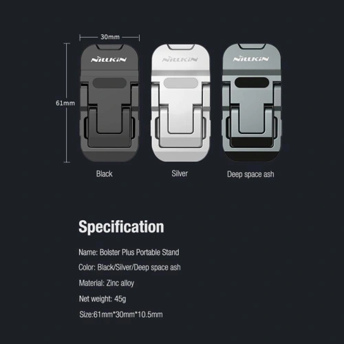 Podstawka pod laptopa Nillkin Bolster Plus Portable Stand srebrna