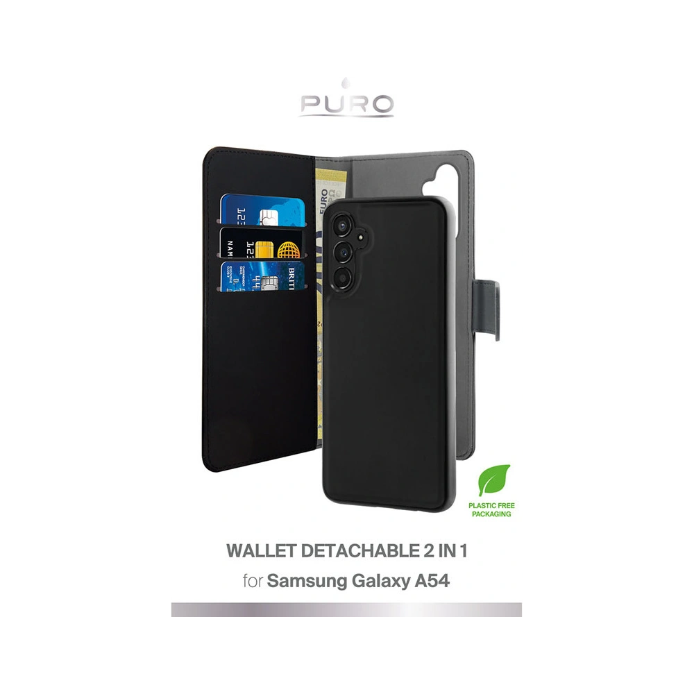 Hurtownia GSM - Etui PURO Wallet Detachable 2w1 Samsung Galaxy A54 5G (schwarz) - PUR652 - {ean13} - Hurt