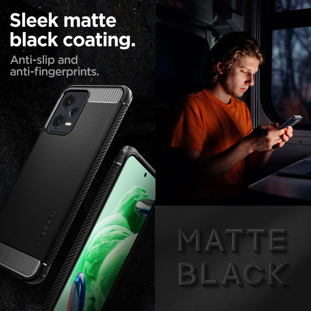 Hurtownia GSM - Etui Spigen Rugged Armor Xiaomi Redmi Note 12/POCO X5 5G Negru Mat - SPN2805 - {ean13} - Hurt