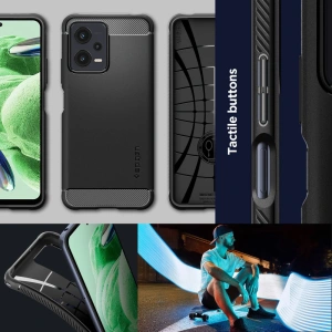Hurtownia GSM - Etui Spigen Rugged Armor Xiaomi Redmi Note 12/POCO X5 5G Matte Black - SPN2805 - {ean13} - Hurt