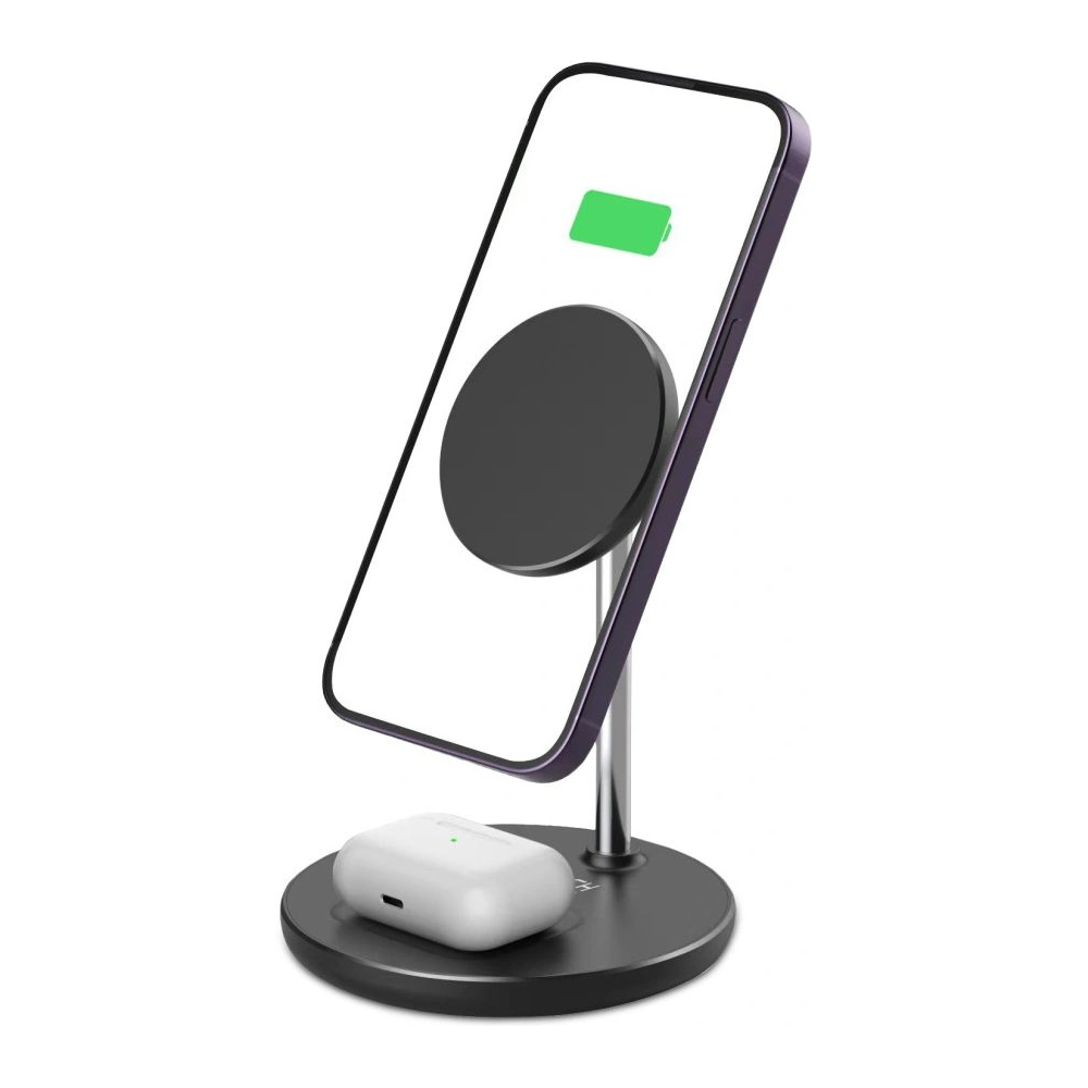 Hurtownia GSM - Încărcător wireless Tech-Protect QI15W-A21 2in1 Magnetic MagSafe Wireless Charger Negru - THP1863 - {ean13} - Hurt