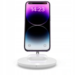 Hurtownia GSM - Vezeték nélküli töltő Tech-Protect QI15W-A21 2in1 Magnetic MagSafe vezeték nélküli töltő fehér - THP1864 - {ean13} - Hurt