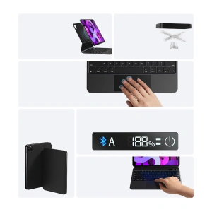 Hurtownia GSM - Etui Baseus Brilliance Keyboard Apple iPad Air 10.9 (4. și 5. gen)/iPad Pro 11 (1., 2. și 3. gen)/iPad 10.9 2022 (10. gen) gri - BSU3993 - {ean13} - Hurt