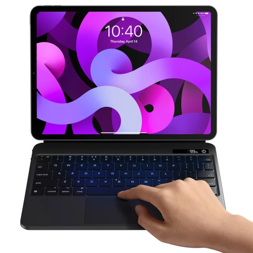 Etui Baseus Brilliance Keyboard Apple iPad Air 10.9 (4. i 5. gen)/iPad Pro 11 (1., 2. i 3. gen)/iPad 10.9 2022 (10. gen) szare
