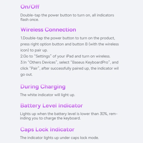 Etui Baseus Brilliance Keyboard Apple iPad Air 10.9 (4. i 5. gen)/iPad Pro 11 (1., 2. i 3. gen)/iPad 10.9 2022 (10. gen) szare