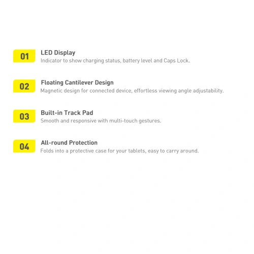 Etui Baseus Brilliance Keyboard Apple iPad Air 10.9 (4. i 5. gen)/iPad Pro 11 (1., 2. i 3. gen)/iPad 10.9 2022 (10. gen) szare