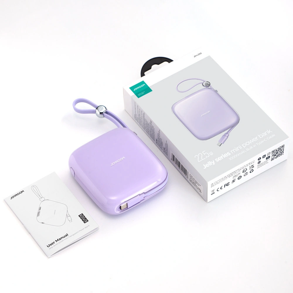 Hurtownia GSM - Powerbank Joyroom JR-L002 Jelly Series 10000mAh 22.5W + kabel USB-C fialový - JYR617 - {ean13} - Hurt