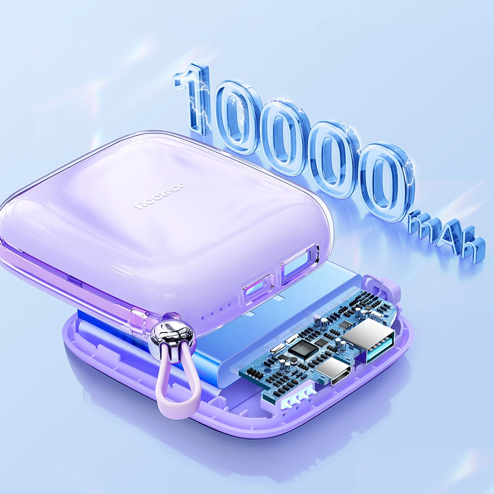 Hurtownia GSM - Powerbank Joyroom JR-L002 Jelly Series 10000mAh 22.5W + kabel USB-C fialový - JYR617 - {ean13} - Hurt