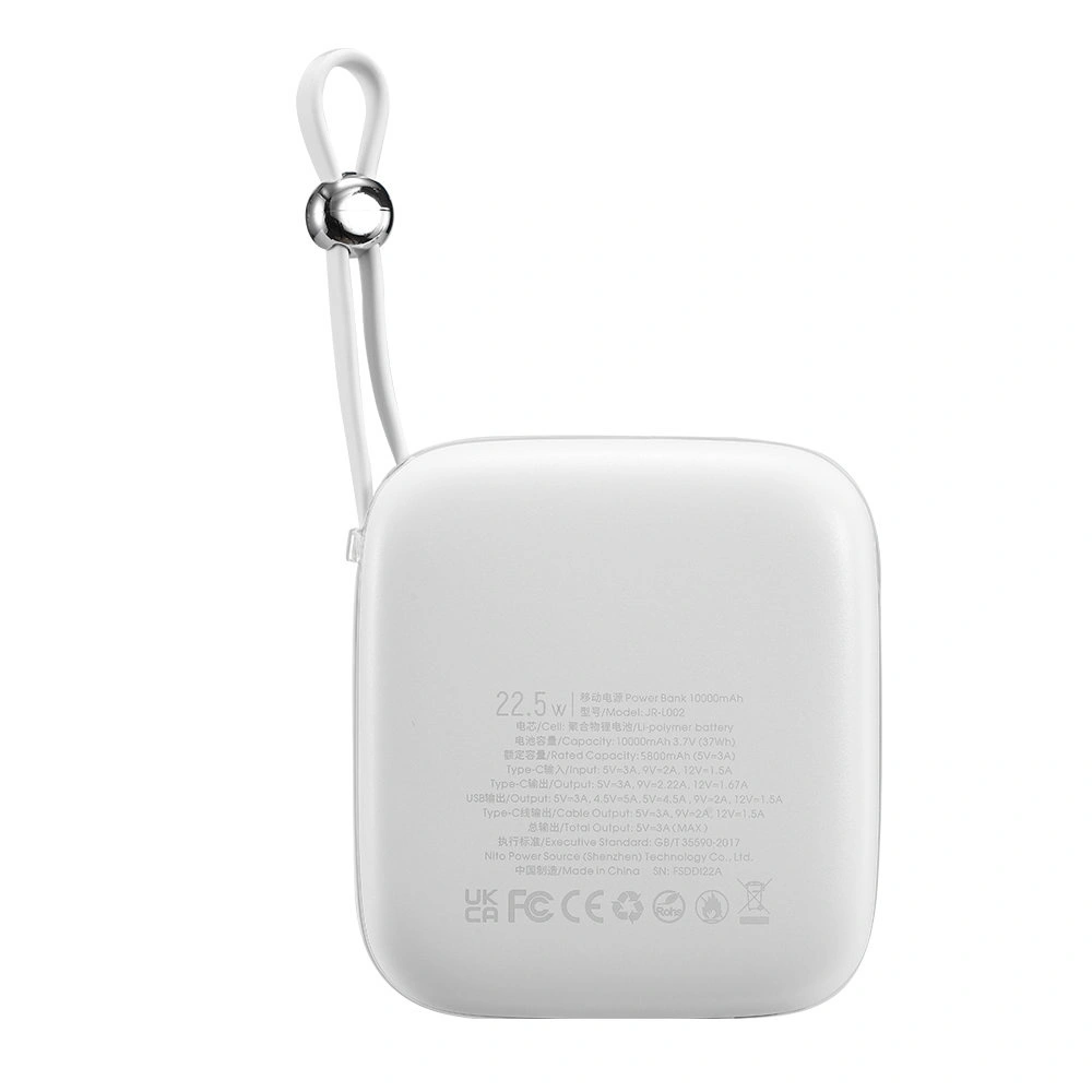Hurtownia GSM - Powerbank Joyroom JR-L002 Jelly Series 10000mAh 22.5W + kabel USB-C biały - JYR618 - {ean13} - Hurt