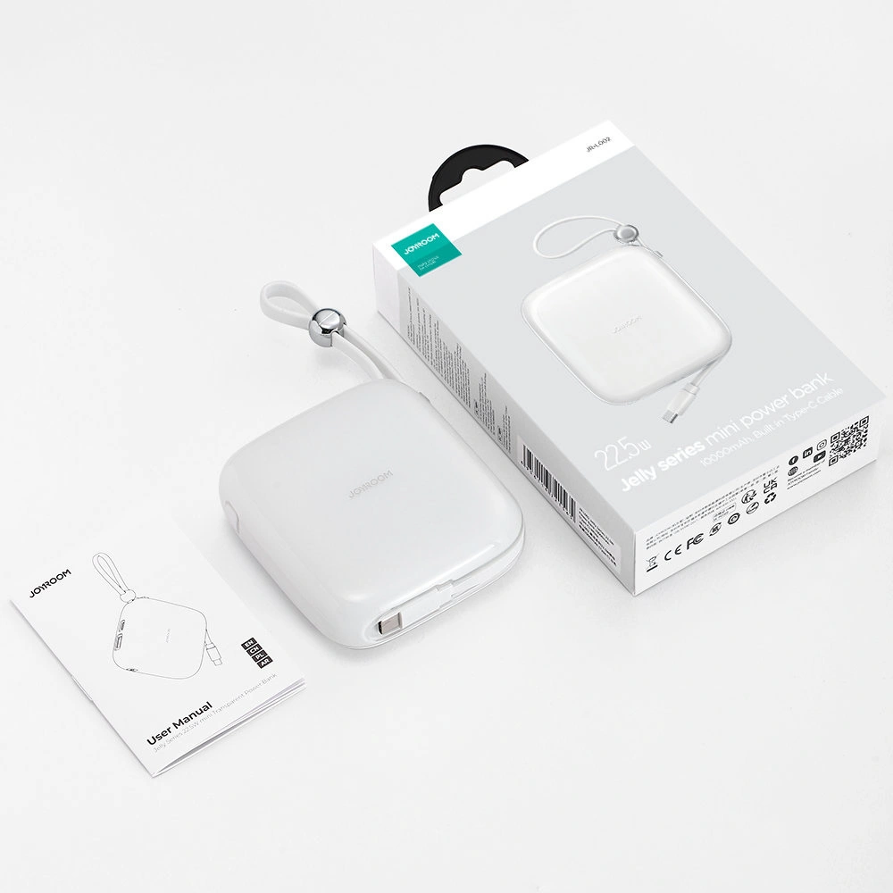 Hurtownia GSM - Powerbank Joyroom JR-L002 Jelly Series 10000mAh 22.5W + kabel USB-C biały - JYR618 - {ean13} - Hurt