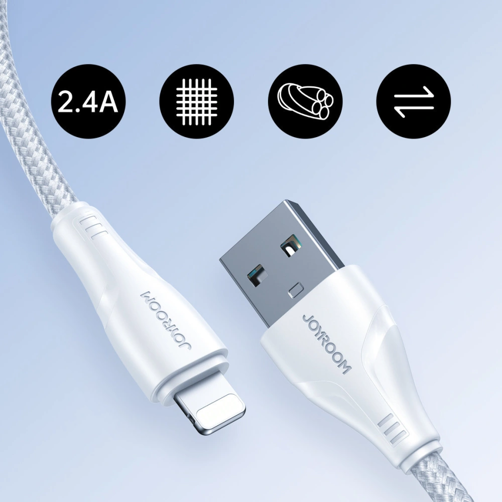 Hurtownia GSM - Kabel Joyroom S-UL012A11 Surpass Series USB-A/Lightning 2.4A 1,2m bílý - JYR620 - {ean13} - Hurt