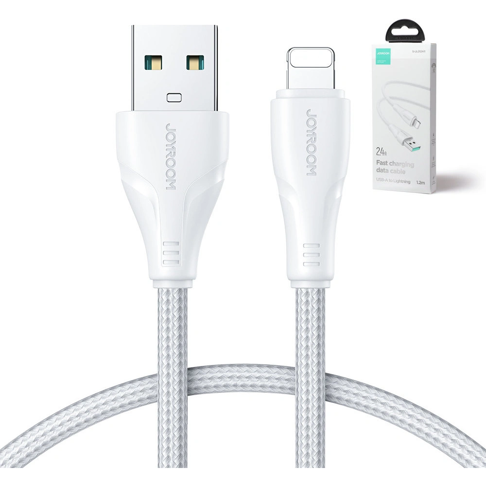 Hurtownia GSM - Cablu Joyroom S-UL012A11 Surpass Series USB-A/Lightning 2.4A 1,2m alb - JYR620 - {ean13} - Hurt