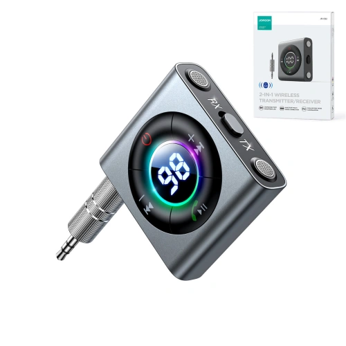Transmiter Joyroom JR-CB2 Bluetooth AUX (nadajnik/odbiornik) do samochodu/telewizora szary