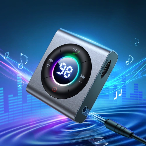 Transmiter Joyroom JR-CB2 Bluetooth AUX (nadajnik/odbiornik) do samochodu/telewizora szary