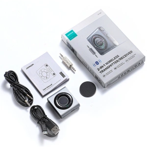 Hurtownia GSM - Transmiter Joyroom JR-CB2 Bluetooth AUX (vysílač/přijímač) do auta/televize šedý - JYR623 - {ean13} - Hurt